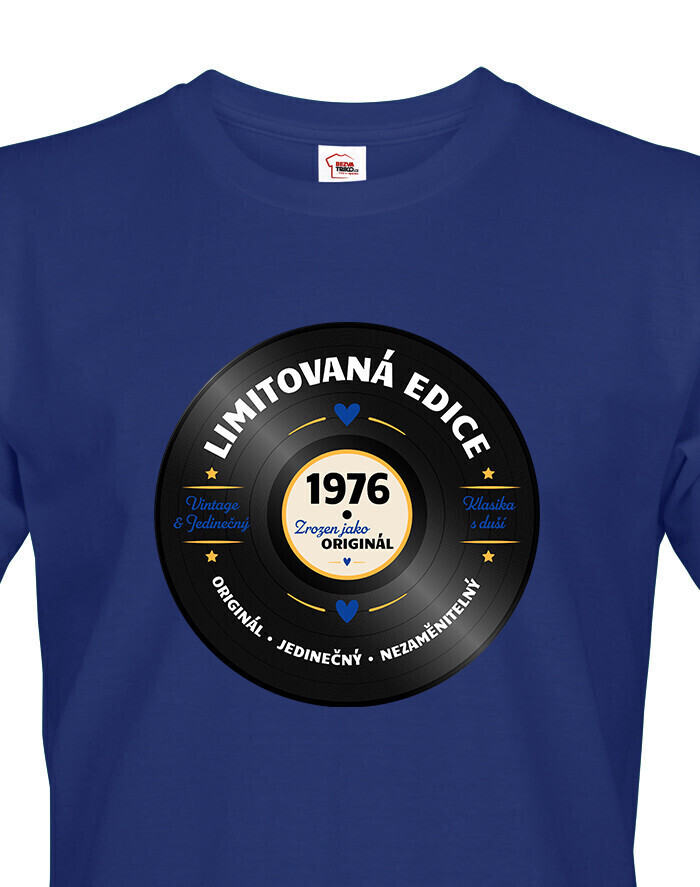Pánske tričko Narodeninová gramofónová platňa 1976