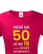 Dámske tričko k 50. narodeninám