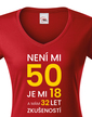 Dámske tričko k 50. narodeninám