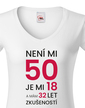 Dámske tričko k 50. narodeninám