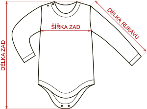 Detská body s dlhým rukávom